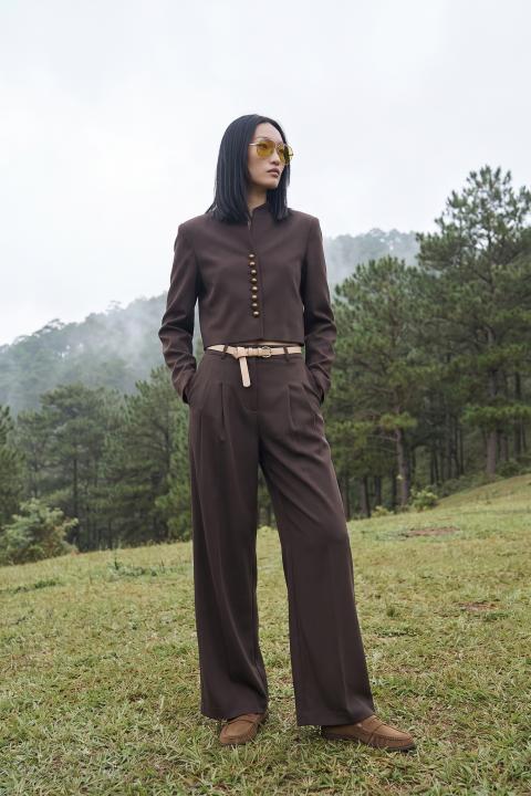Pantalone palazzo pinces moro - Autunno - Inverno 2027 | Brend