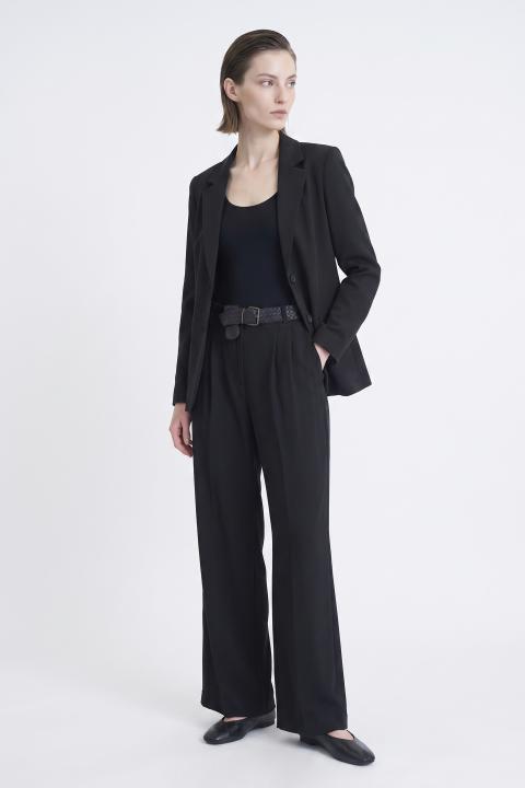 Pantalone gamba larga pinces nero - Autunno - Inverno 2027 | Brend