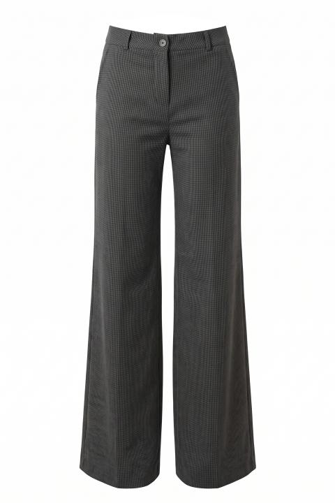 Pantalone palazzo check check grigio scuro - Autunno - Inverno 2027 | Brend