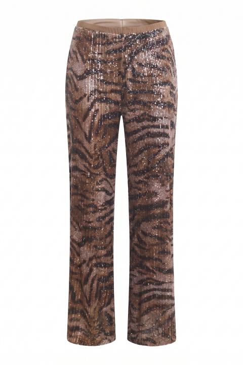 Pantalone palazzo paillettes fantasia animalier - Autunno - Inverno 2027 | Brend