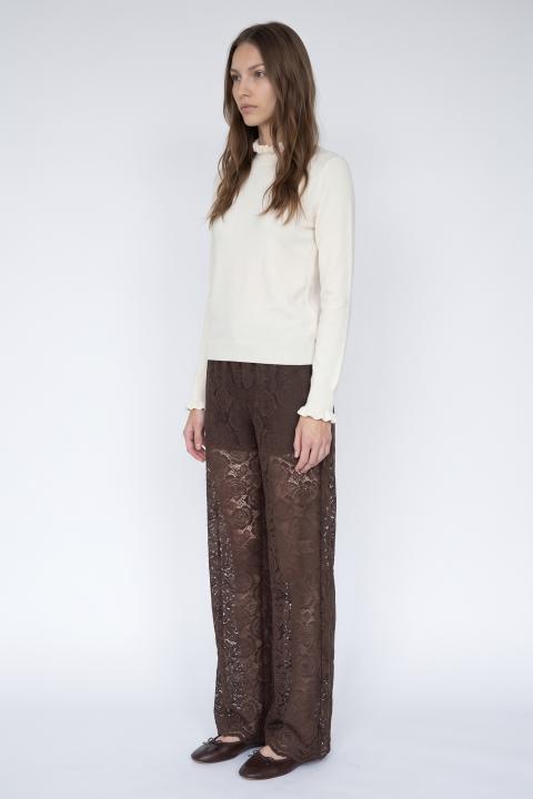 Pantalone palazzo pizzo moro - Autunno - Inverno 2027 | Brend