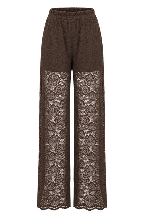 Pantalone palazzo pizzo moro - Autunno - Inverno 2027 | Brend