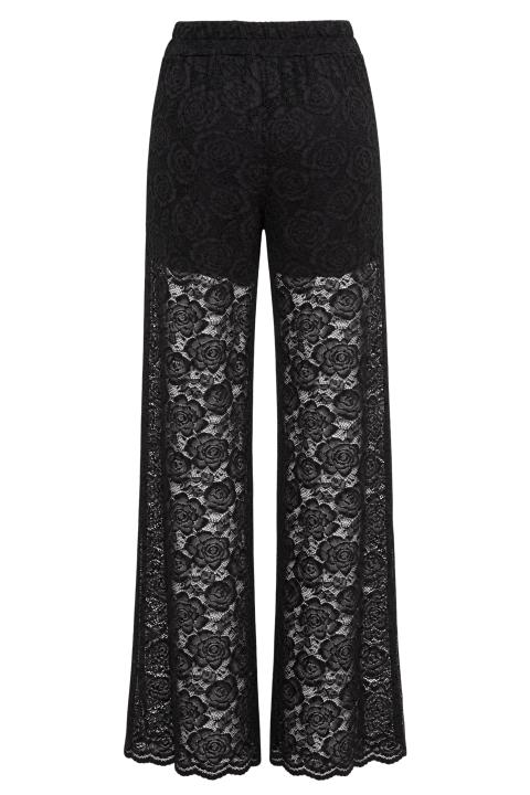 Pantalone palazzo pizzo nero - Autunno - Inverno 2027 | Brend