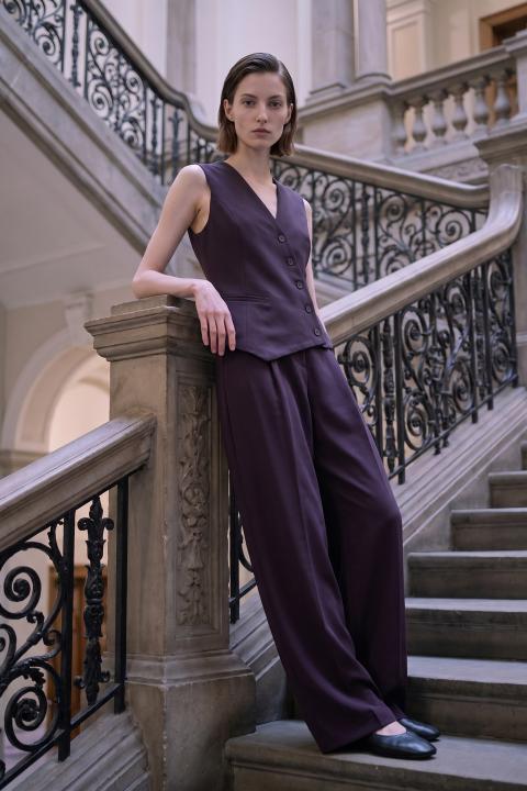 Pantalone gamba dritta pinces barbera - Autunno - Inverno 2027 | Brend