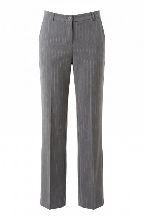 Pantalone gamba dritta gessato grigio - Autunno - Inverno 2027 | Brend