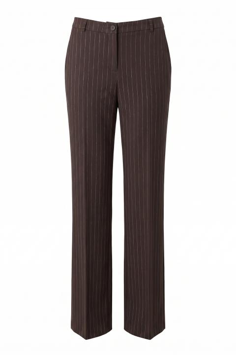 Pantalone gamba dritta gessato moro - Autunno - Inverno 2027 | Brend