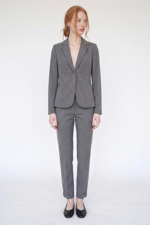 Pantalone chinos gessato grigio - Autunno - Inverno 2027 | Brend