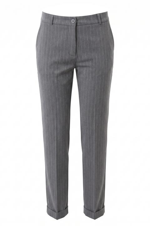 Pantalone chinos gessato grigio - Autunno - Inverno 2027 | Brend