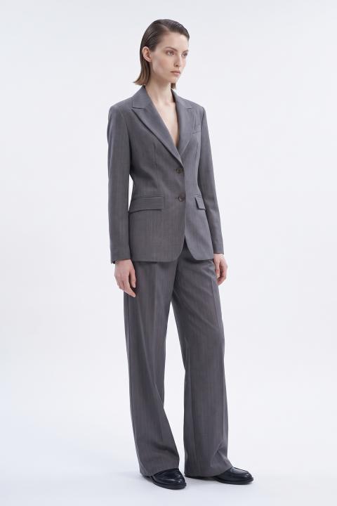 Pantalone pinces gessato grigio - Autunno - Inverno 2027 | Brend