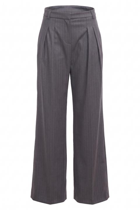 Pantalone pinces gessato grigio - Autunno - Inverno 2027 | Brend