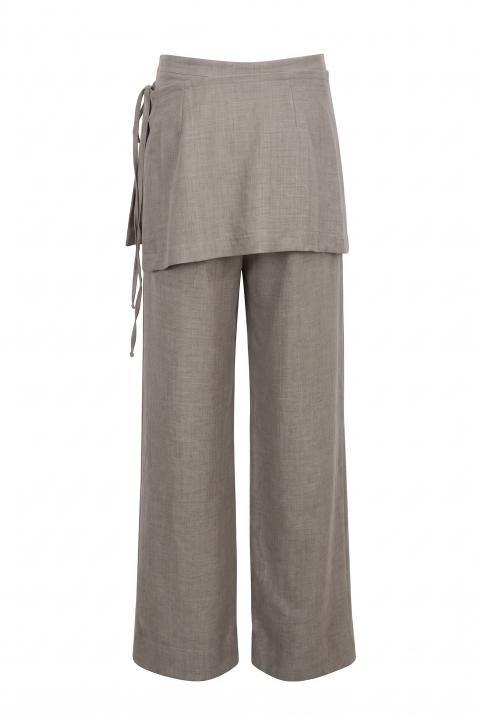 Pantalone con gonnellino beige - Autunno - Inverno 2027 | Brend