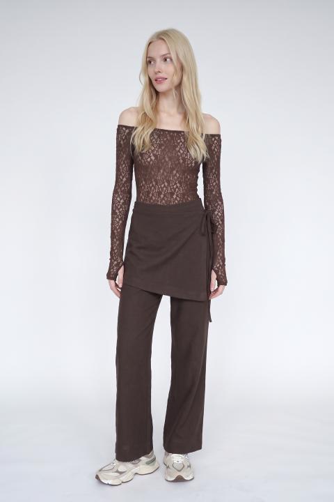 Pantalone con gonnellino moro - Autunno - Inverno 2027 | Brend