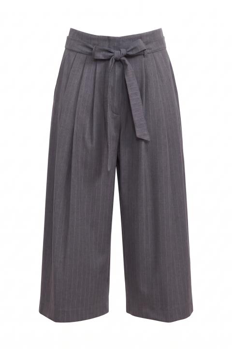 Bermuda pinces gessato grigio - Autunno - Inverno 2027 | Brend