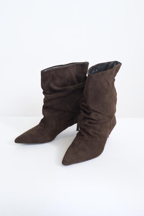 Stivaletto suede arriciatura brown - Autunno - Inverno 2027 | Brend