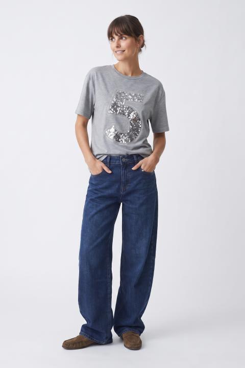 T-shirt n.5 pailletes grigio - Autunno - Inverno 2027 | Brend