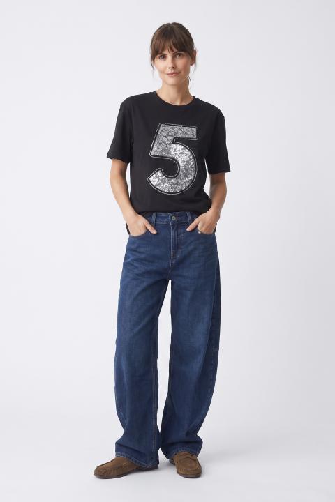 T-shirt n.5 pailletes nero - Autunno - Inverno 2027 | Brend