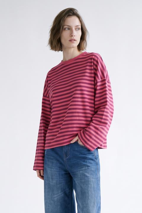 T-shirt over manica lunga rigo fucsia/chianti - Autunno - Inverno 2027 | Brend