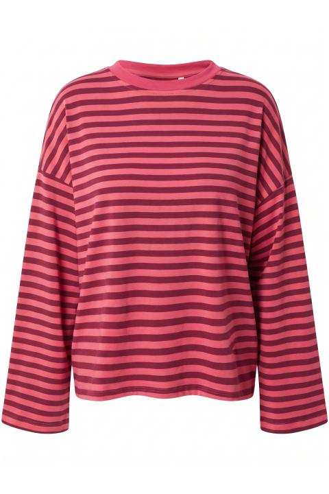 T-shirt over manica lunga rigo fucsia/chianti - Autunno - Inverno 2027 | Brend