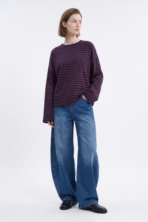 T-shirt over manica lunga rigo chianti/blu - Autunno - Inverno 2027 | Brend