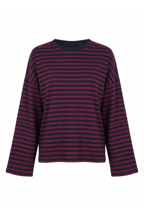 T-shirt over manica lunga rigo chianti/blu - Autunno - Inverno 2027 | Brend
