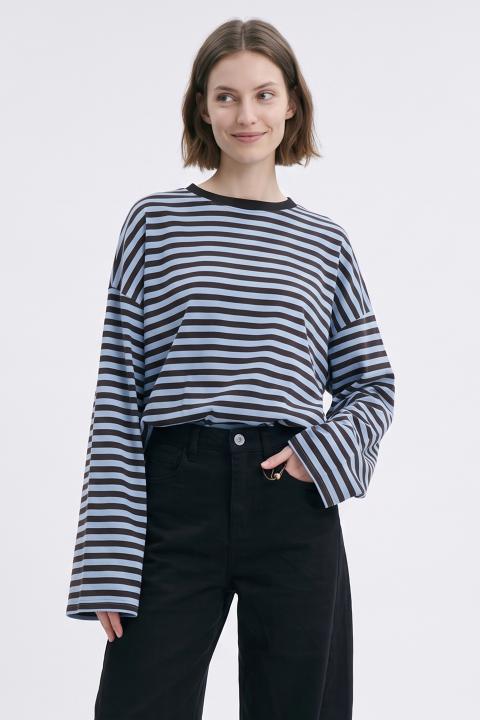T-shirt over manica lunga rigo moro/celeste - Autunno - Inverno 2027 | Brend