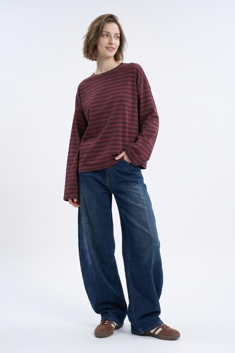 T-shirt over manica lunga rigo moro/chianti - Autunno - Inverno 2027 | Brend