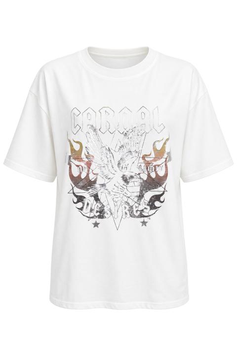 T-shirt stampa Aquila panna - Autunno - Inverno 2027 | Brend