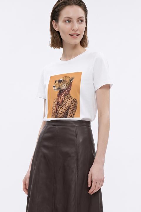 T-shirt Leopardo bianco - Autunno - Inverno 2027 | Brend