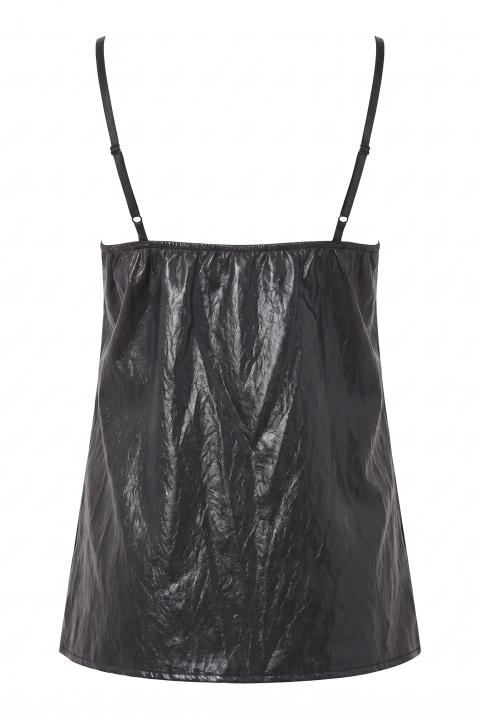 Top effetto pelle pizzo nero/nero - Autunno - Inverno 2027 | Brend