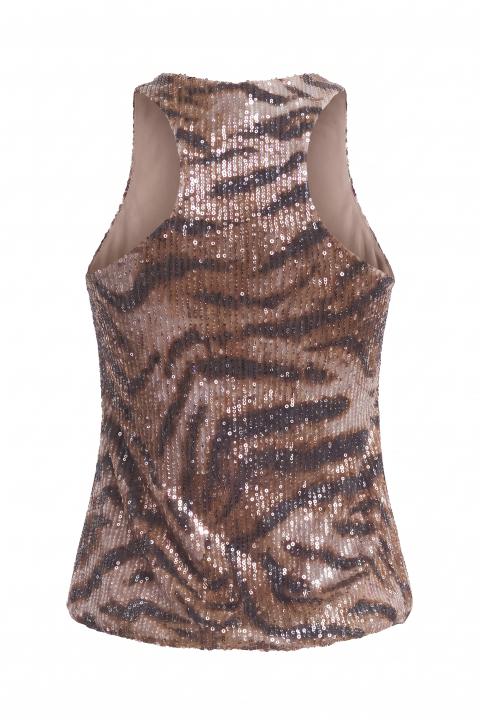 Top pailettes fantasia animalier - Autunno - Inverno 2027 | Brend
