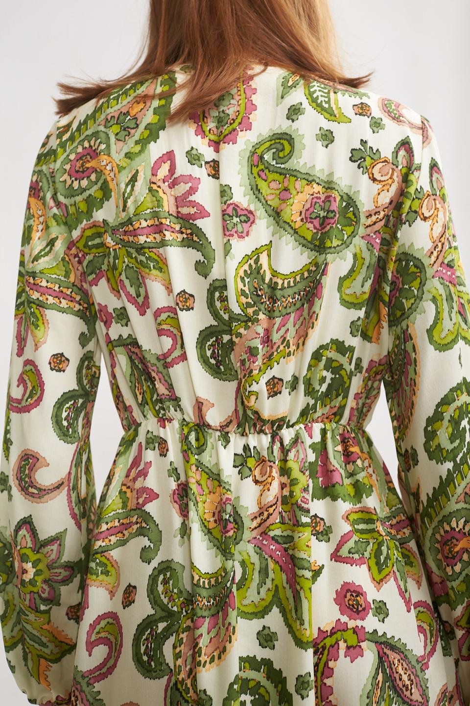 Abito scollo a V fantasia fantasia paisley - Primavera Estate 2023 | Brend