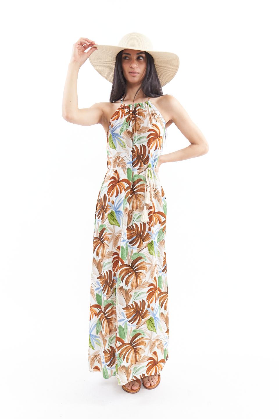 Abito con scollo america jungle naturale - Primavera Estate 2023 | Brend