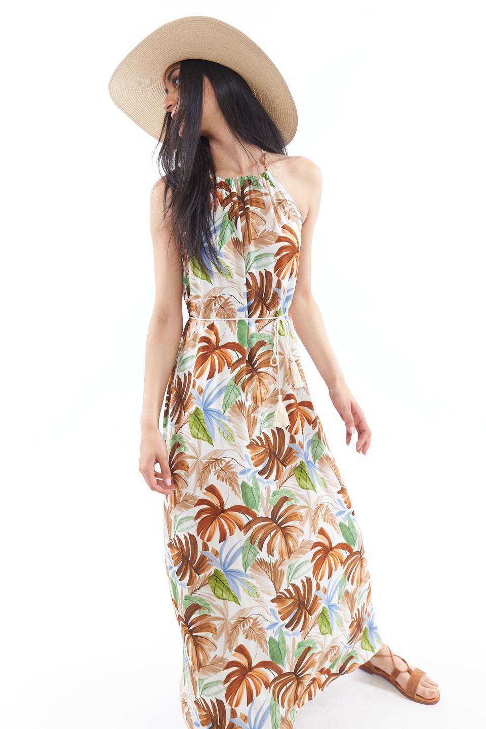 Abito con scollo america jungle naturale - Primavera Estate 2023 | Brend
