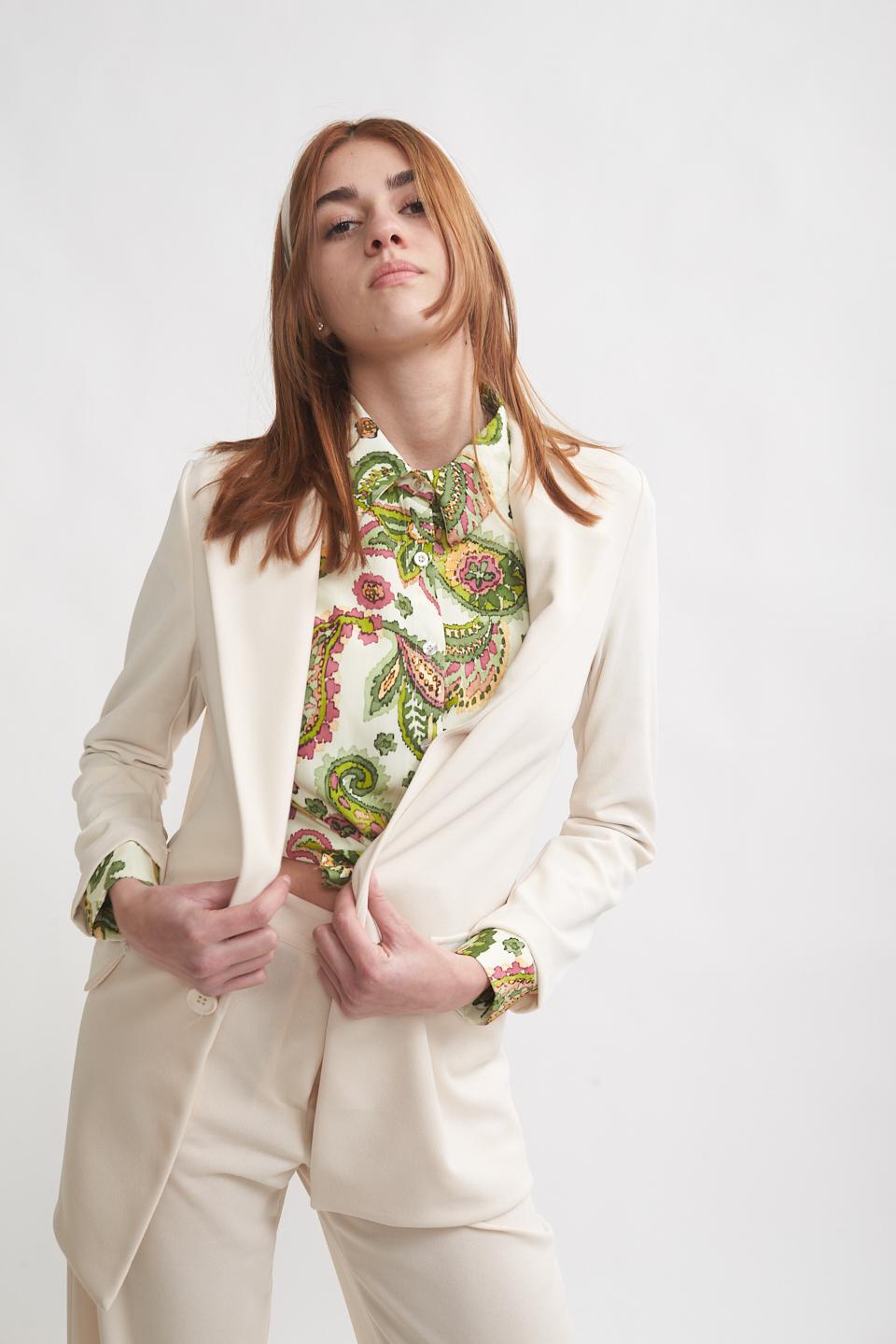 Blazer collo revers 1 bottone burro - Primavera Estate 2023 | Brend