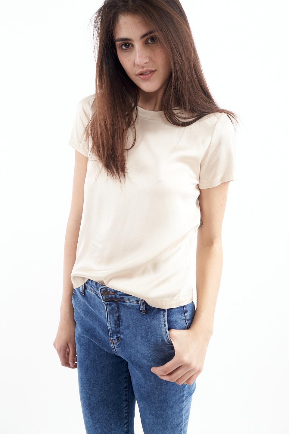 Blusa mezza manica raso crema - Primavera Estate 2023 | Brend