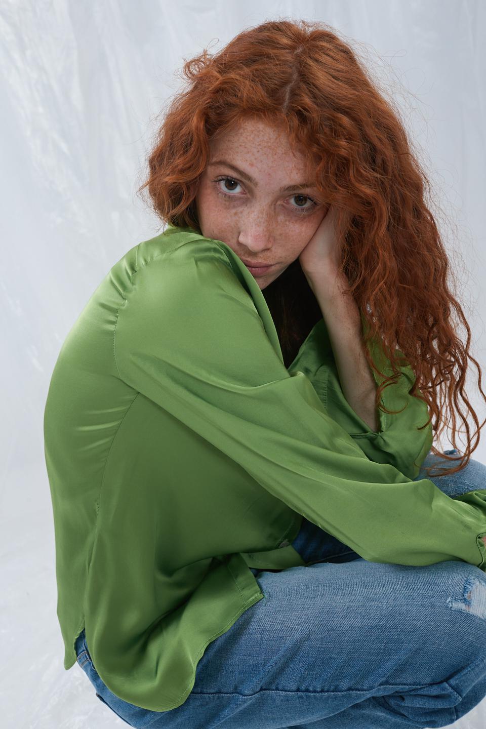 Camicia modello uomo in viscosa kiwi - Primavera Estate 2023 | Brend