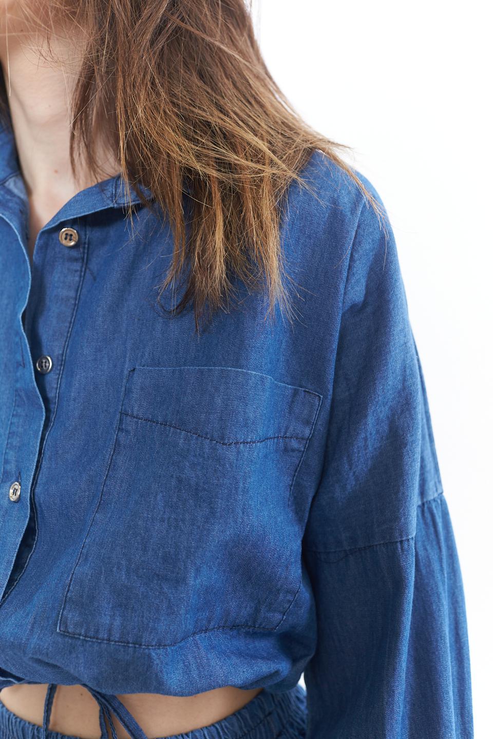 Camicia cropped con tasca denim - Primavera Estate 2023 | Brend