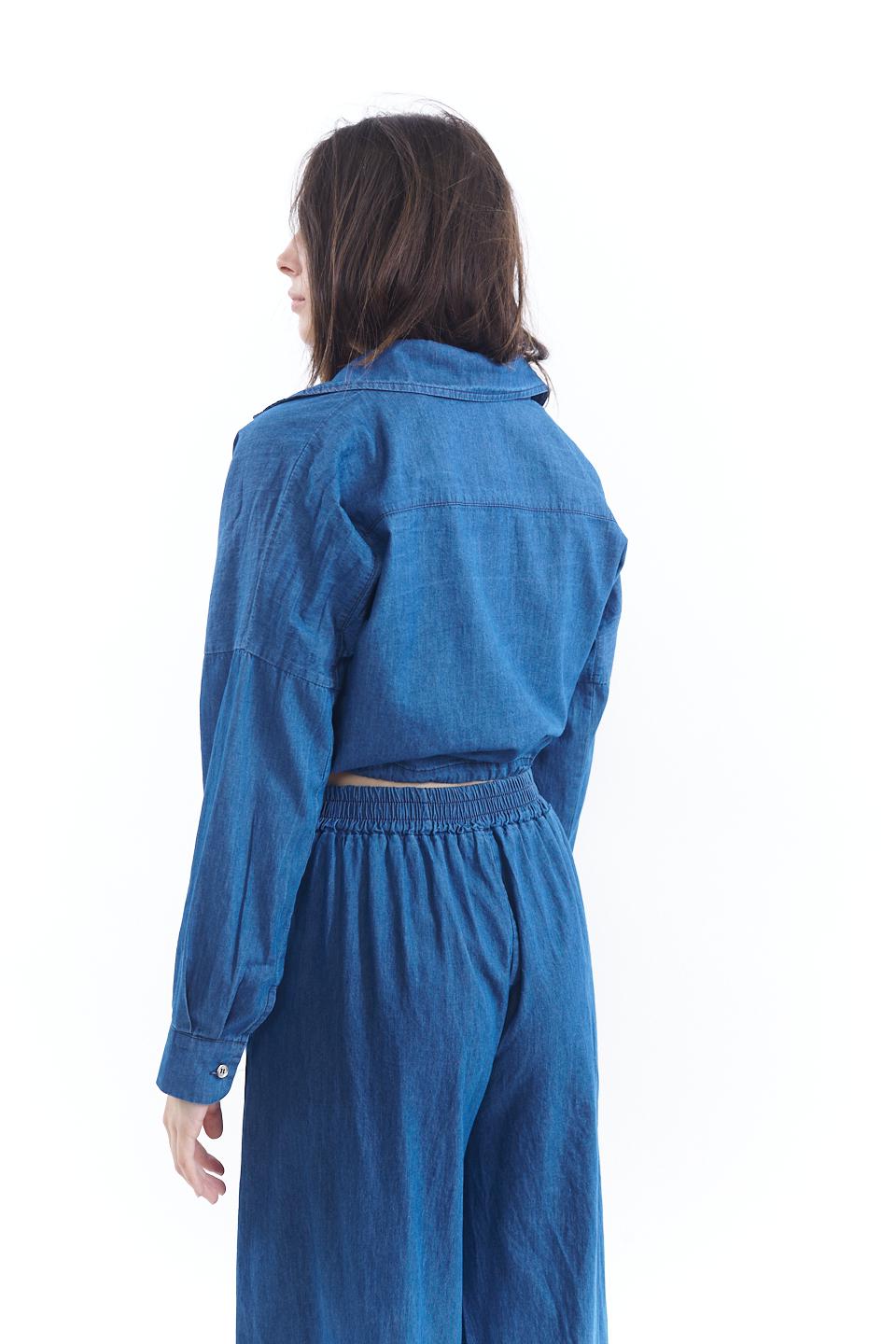 Camicia cropped con tasca denim - Primavera Estate 2023 | Brend