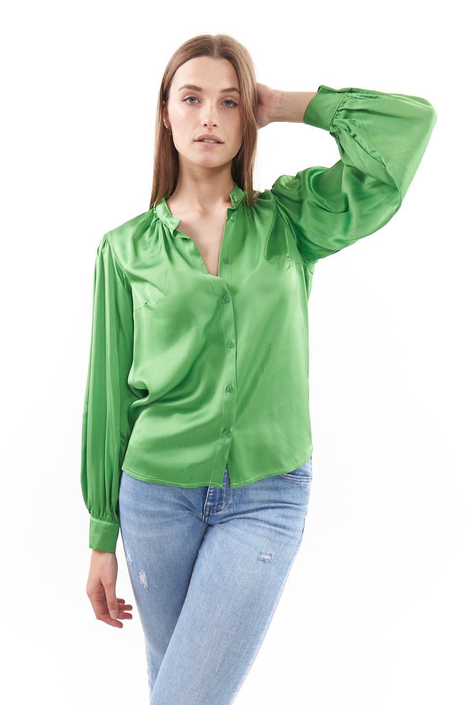 Camicia maniche a sbuffo verde - Primavera Estate 2023 | Brend