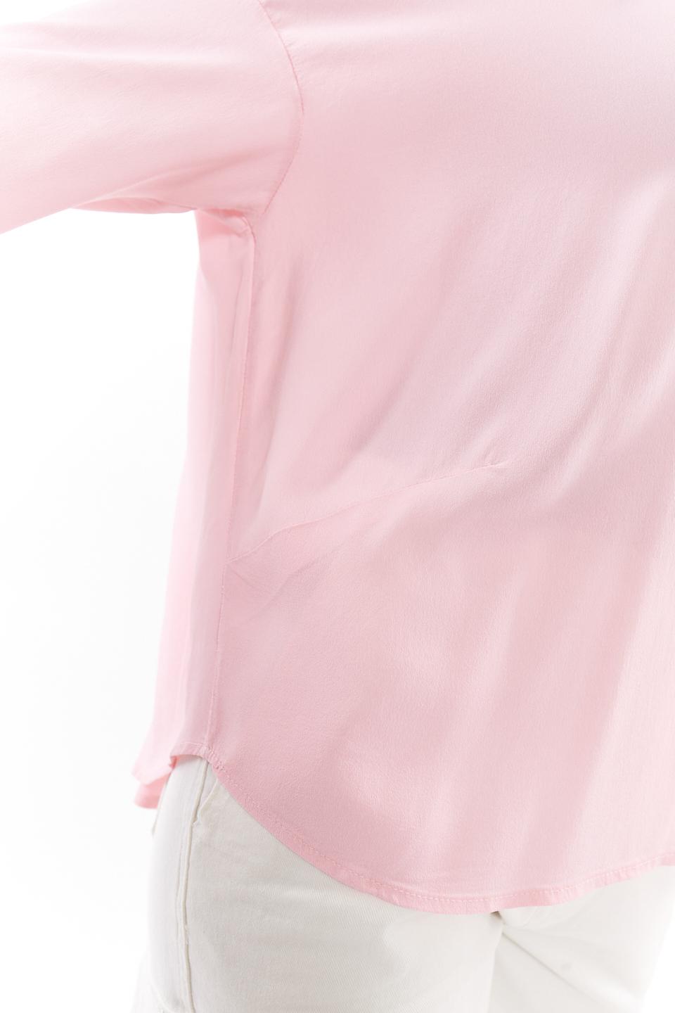 Camicia over paricollo in viscosa rosa - Primavera Estate 2023 | Brend
