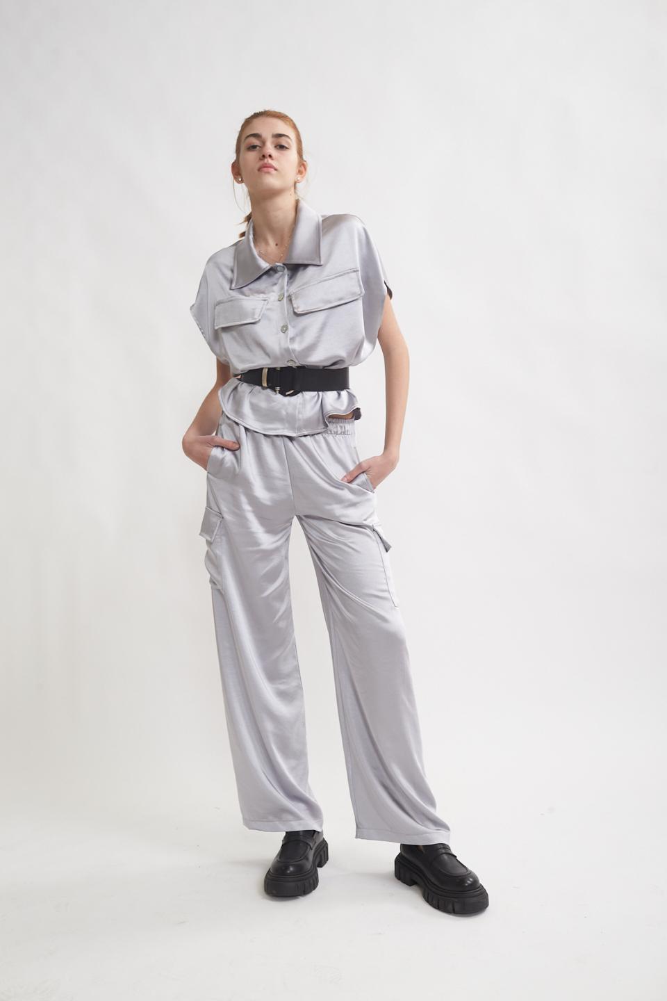 Camicia 1/2 manica con pattine perla - Primavera Estate 2023 | Brend