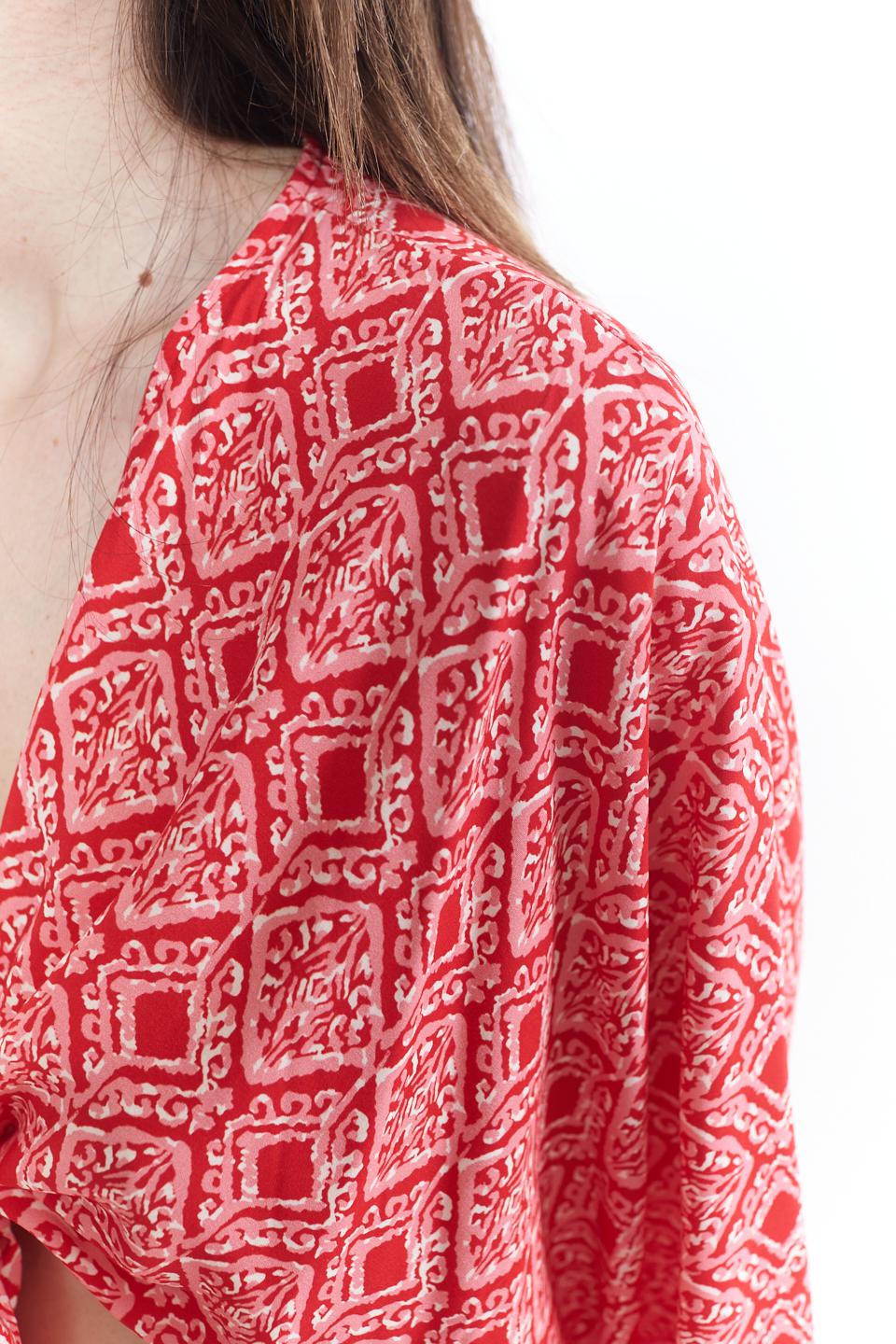 Camicia nodo viscosa stampata stampa etnica - Primavera Estate 2023 | Brend