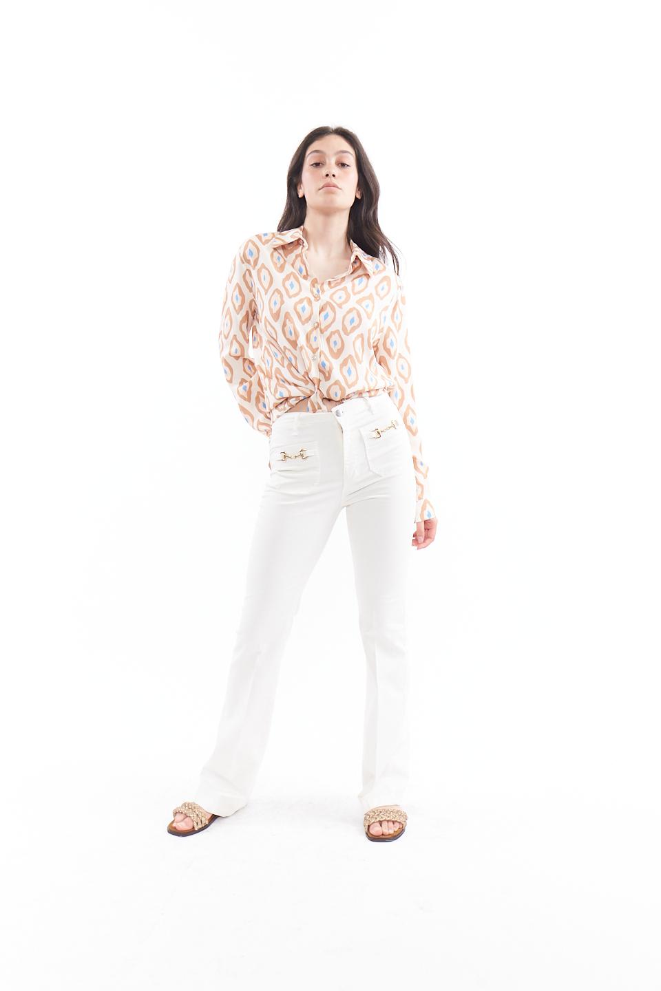 Camicia modello uomo viscosa fantasia rombi rosa - Primavera Estate 2023 | Brend