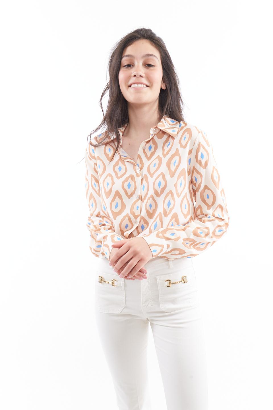 Camicia modello uomo viscosa fantasia rombi rosa - Primavera Estate 2023 | Brend