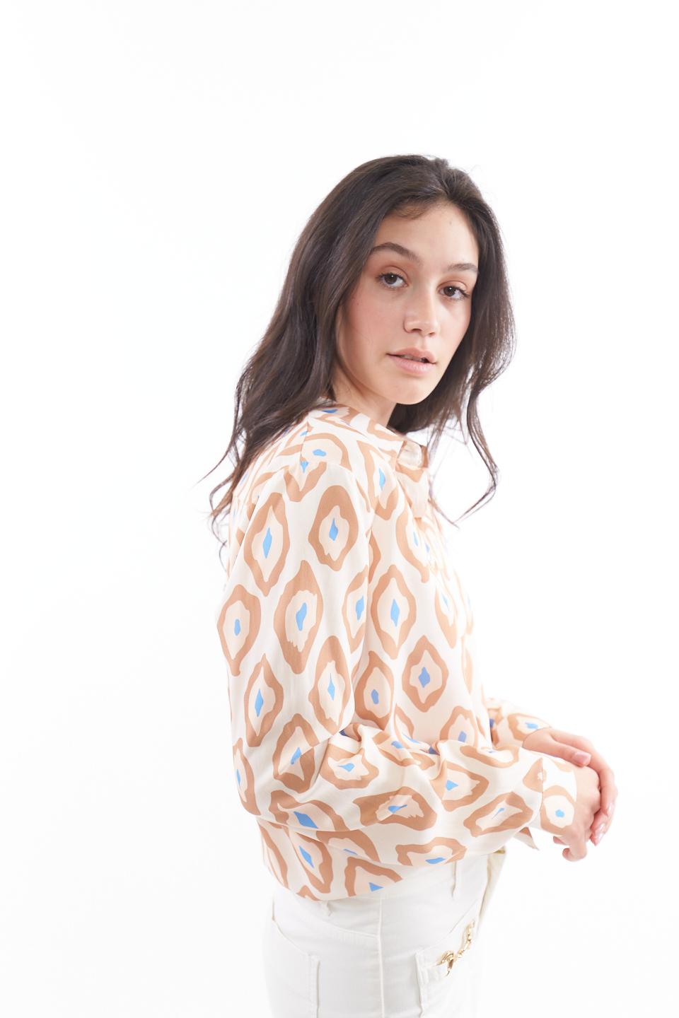 Camicia modello uomo viscosa fantasia rombi rosa - Primavera Estate 2023 | Brend