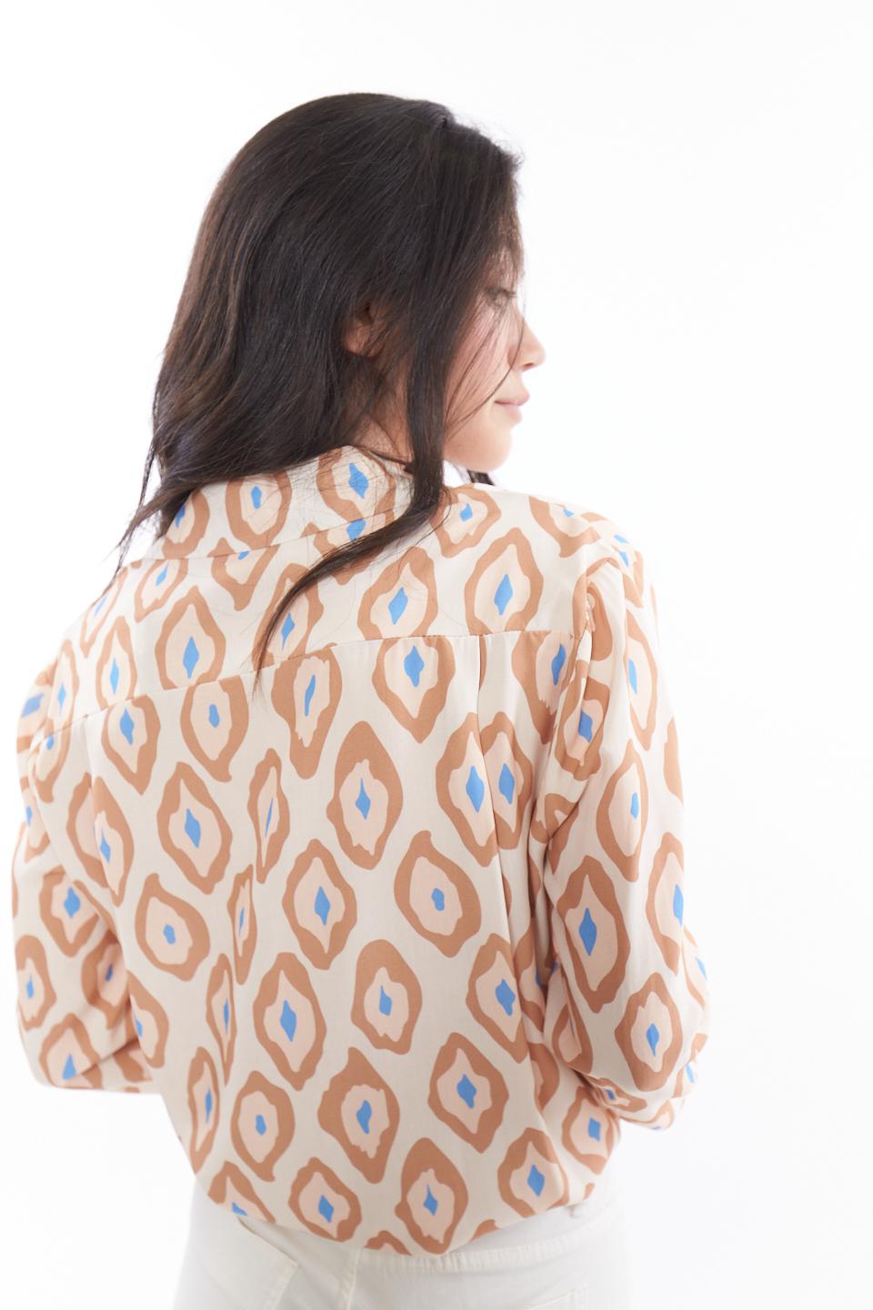 Camicia modello uomo viscosa fantasia rombi rosa - Primavera Estate 2023 | Brend