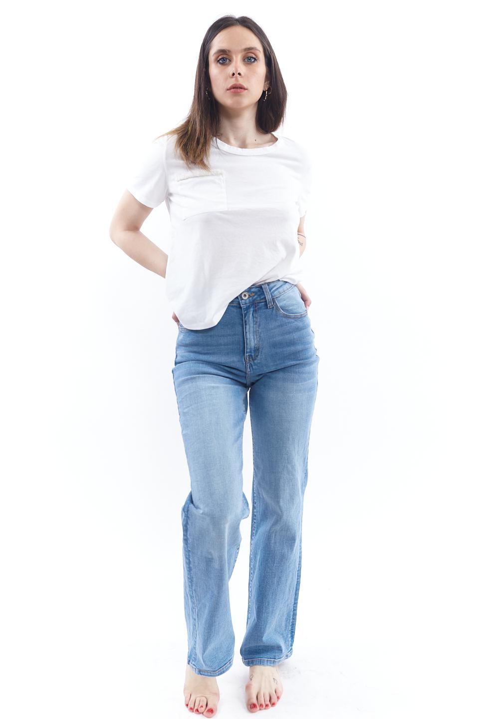 Jeans wide leg denim slavato - Primavera Estate 2023 | Brend