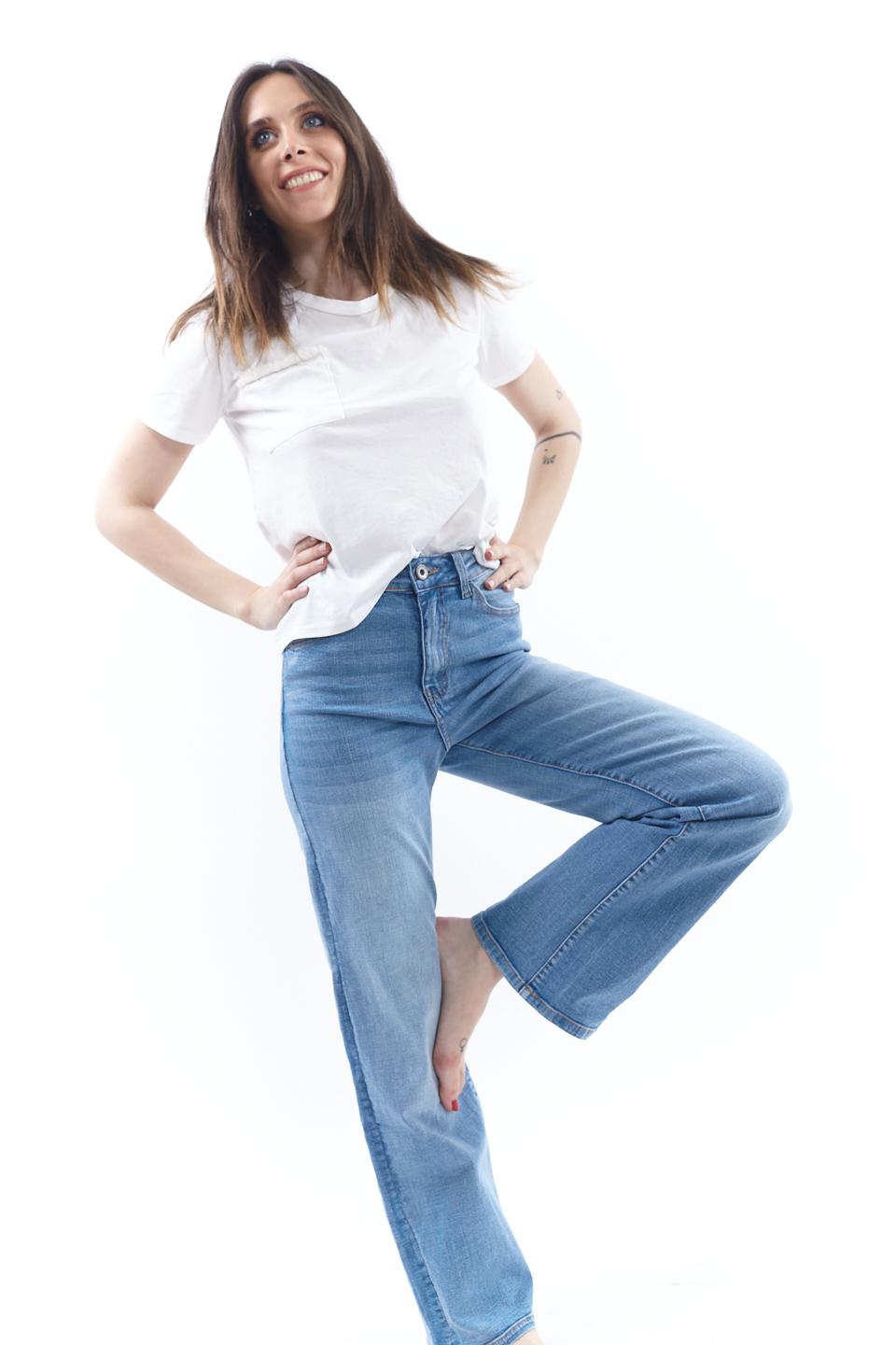 Jeans wide leg denim slavato - Primavera Estate 2023 | Brend