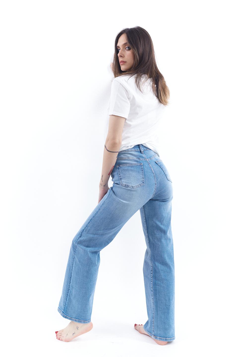Jeans wide leg denim slavato - Primavera Estate 2023 | Brend