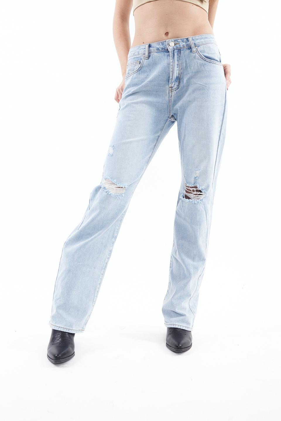 Jeans wide leg strappi denim chiaro - Primavera Estate 2023 | Brend
